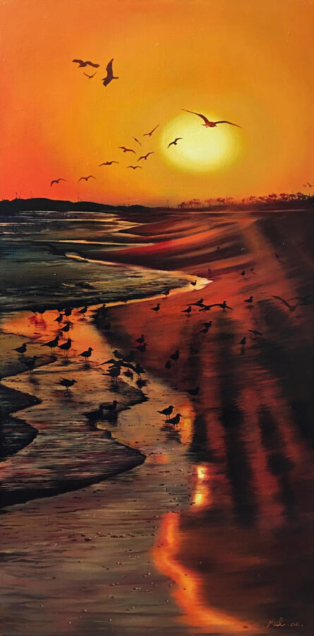 Sunset Beach - 20" x 40"