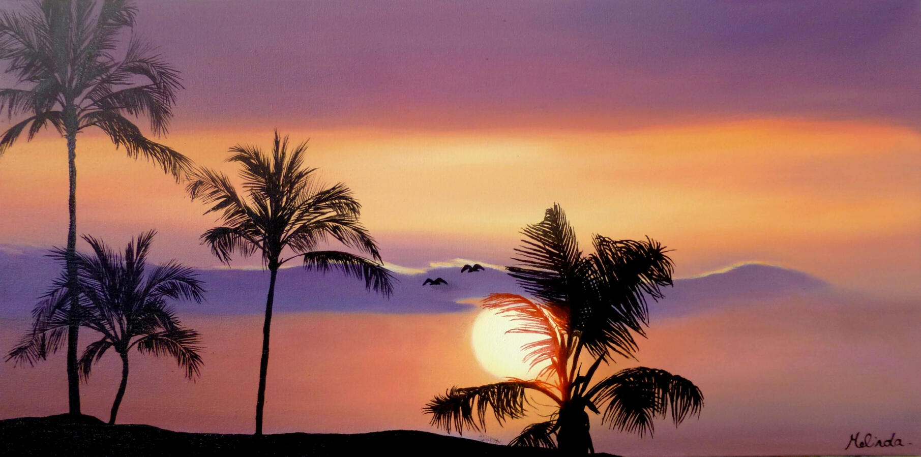 Palmeras - 24" x 12"