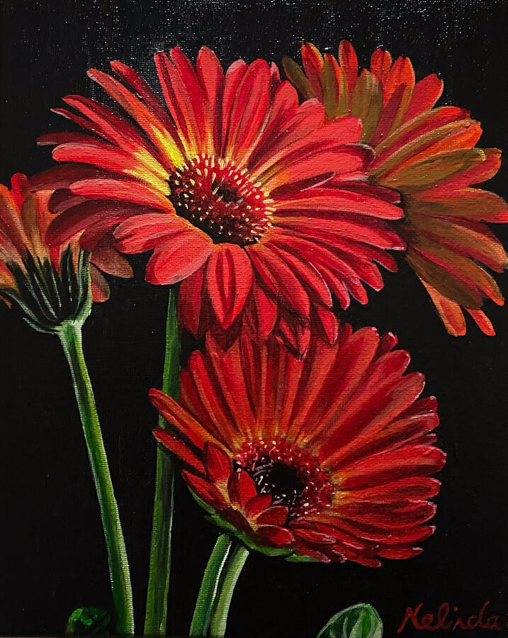 Gerbera - 8" x 10" Acrylics