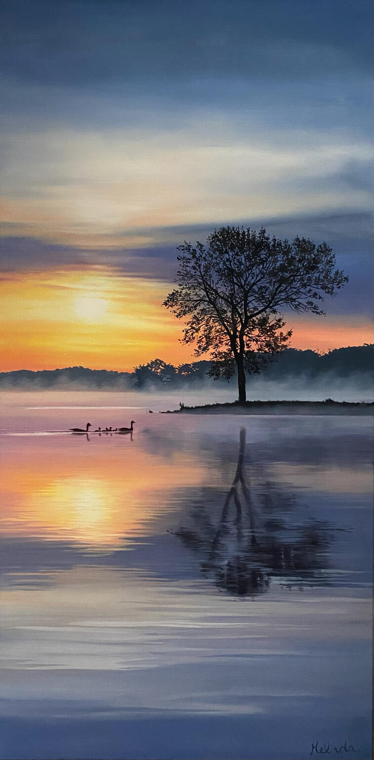 Dawn on the Lake - 18"x36"